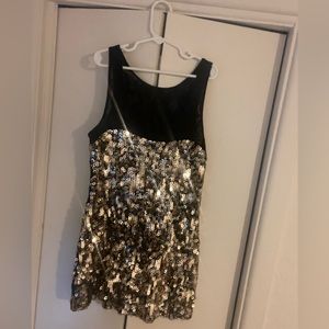 Dressy Gold Sequin Tank Top